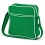 BagBase Retro Styled Flight Bag / Shoulder Bag Pure Green / White