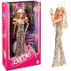 Barbie Movie Dolls UK Margot Robbie as Barbie wearing Gold Disco Jumpsuit with Glossy Curls and Golden Heels HPJ99