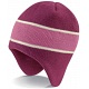Beechfield Mulberry Pink Heavy Gauge Knitted Peru Winter Beanie Cap