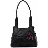 Ciccia Dangle Bow Ball Leather Shoulder Bag / Handbag