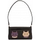 Ciccia Cat Face With Collar Leather Evening Bag / Mini Handbag