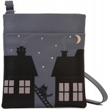 Ciccia Midnight Peeping Tom Leather X Cross Body Bag / Handbag