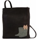 Ciccia Cat Puss In Boots Leather X Cross Body Bag / Handbag