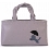 Ciccia Cat In The Rain Leather Grab Bag / Handbag Light Grey 