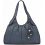 Ciccia Hanging Flower Scoop Leather Underarm Shoulder Bag / Handbag Slate 