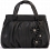 Ciccia Hanging Flower Small Leather Grab Bag / Handbag Black 
