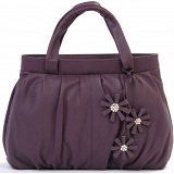 Ciccia Hanging Flower Small Leather Grab Bag / Handbag
