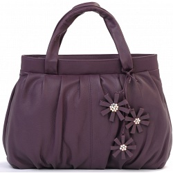 Ciccia Hanging Flower Small Leather Grab Bag / Handbag