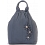 Ciccia Hanging Flower Leather Backpack / Rucksack Slate 
