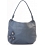 Ciccia Stitch Flower Hobo Leather Shoulder Bag / Handbag Slate 