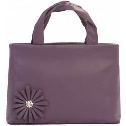 Ciccia Stitch Flower Leather Grab Bag / Handbag