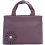 Ciccia Stitch Flower Leather Grab Bag / Handbag Blueberry 