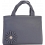 Ciccia Stitch Flower Leather Grab Bag / Handbag Slate 