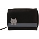 Ciccia Off The Wall Medium Leather Tri-Fold Cat Face Purse / Wallet