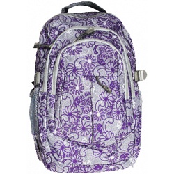Fashion-X UK Flower Power Grey / Purple Swirls Rucksack / Backpack Fashion-X UK Flower Power Grey / Purple Swirls Rucksack / Backpack