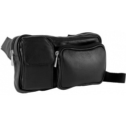 Global Traveller Genuine Leather Zip Top Waist / Bum Bag Global Traveller Genuine Leather Zip Top Waist / Bum Bag