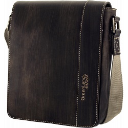 GreenLand Nature Hand Brushed Leather Flapover Shoulder Bag GreenLand Nature Hand Brushed Leather Flapover Shoulder Bag