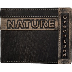 GreenLand Nature Hand Brushed Leather Tri-Fold Wallet with Coin Pouch GreenLand Nature Hand Brushed Leather Tri-Fold Wallet with Coin Pouch