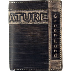 GreenLand Nature Hand Brushed Leather Tri-Fold Wallet with Coin Pouch GreenLand Nature Hand Brushed Leather Tri-Fold Wallet with Coin Pouch