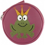 Harness Frog Prince Applique Circular Leather Coin Purse