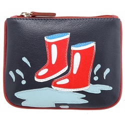 Harness Wellies and Puddles Applique Leather Coin Purse Harness Wellies and Puddles Applique Leather Coin Purse