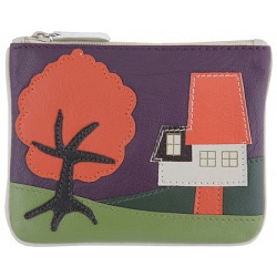 Harness Autumn Tree Applique Leather Coin Purse Harness Autumn Tree Applique Leather Coin Purse