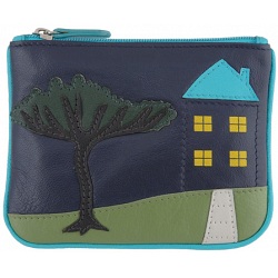 Harness Night Tree Applique Leather Coin Purse