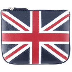 Harness Union Jack Applique Leather Coin Purse Harness Union Jack Applique Leather Coin Purse