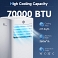 KGOGO Portable Air Conditioner UK - Air Conditioning Unit 7000 BTU - Dehumidifier remote control 24 hours timer and window venting kit