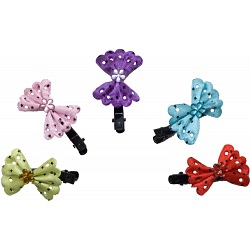 Kubi Stars and Flowers Bow Tie Hair Clip / Grip (10 pack) Kubi Stars and Flowers Bow Tie Hair Clip / Grip (10 pack)