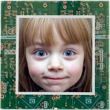 Kubi Recycled Printed Circuit Board Small Picture / Photo Clip Frame