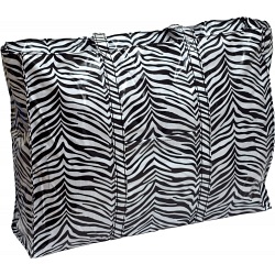 Lindy Lou Zebra Print PVC Showerproof Shoulder Bag / Shopping Tote Bag