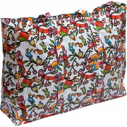 Lindy Lou Psy Woodland PVC Showerproof Shoulder Bag / Shopping Tote Bag