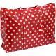 Lindy Lou Polka Dots PVC Showerproof Shoulder Bag / Shopping Tote Bag Red