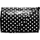 Lindy Lou Black and White Polka Dot PVC Messenger Bag / Flapover Bag