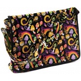 Lindy Lou Psychedelic Mushroom PVC Messenger Bag / Flapover Bag