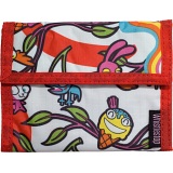 Lindy Lou Whistlestop Psychedelic Woodland Velcro Rip Surf Wallet Red