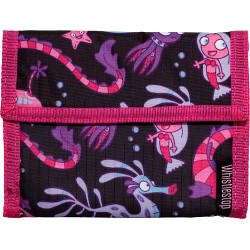 Lindy Lou Whistlestop Underwater Scene Velcro Rip Surf Wallet Black