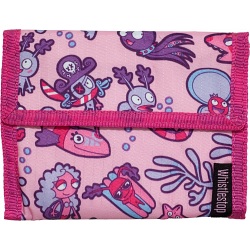 Lindy Lou Whistlestop Underwater Scene Velcro Rip Surf Wallet Pink