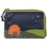 Lyla and Tilly Hedgehog and Stars Applique Leather Wrist Purse