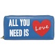 Lyla and Tilly All You Need Is Love Large Leather Purse