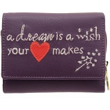 Lyla and Tilly A Dream Is A Wish Your Heart Makes Leather Purse
