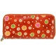 Lyla and Tilly Hand Painted Zip Round Leather Purse (Red)