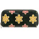 Lyla and Tilly Hand Painted Zip Round Leather Purse (Green)