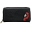 Lyla and Tilly Leather Zip Around Bird Purse Black