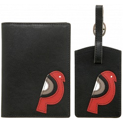 Lyla and Tilly Leather Bird Passport Holder and Luggage Tag Lyla and Tilly Leather Bird Passport Holder and Luggage Tag