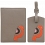 Lyla and Tilly Leather Bird Passport Holder and Luggage Tag Mushroom