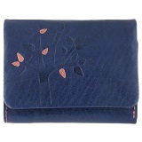 Lyla and Tilly Tree Emboss Small Leather Flap Over Purse