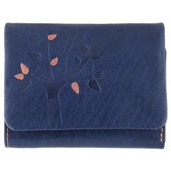 Lyla and Tilly Tree Emboss Small Leather Flap Over Purse