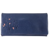 Lyla and Tilly Tree Emboss Large Leather Flap Over Purse